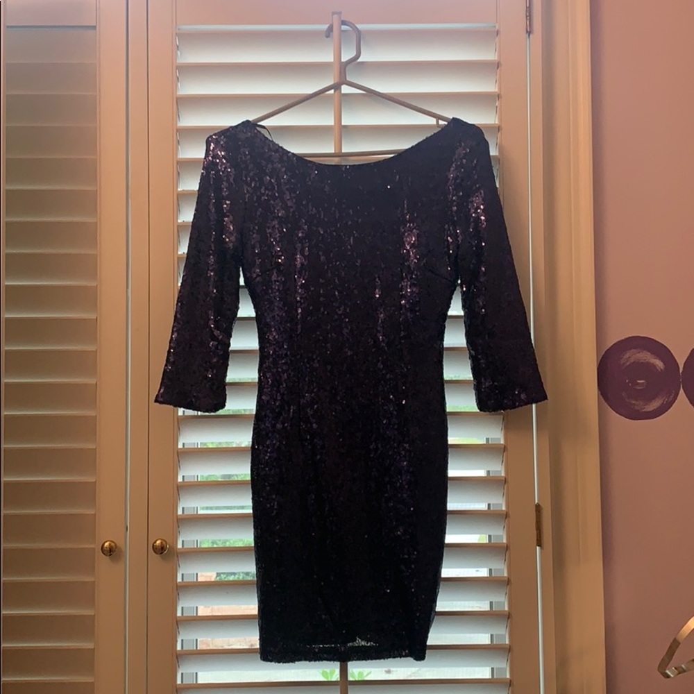 Lulus blue sequin dress